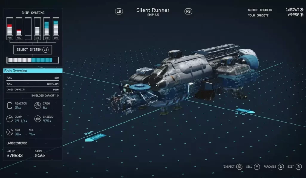Silent Runner Starfield ship