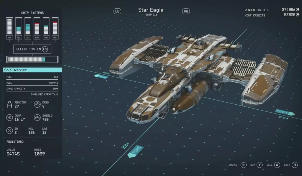 Star Eagle Starfield ship