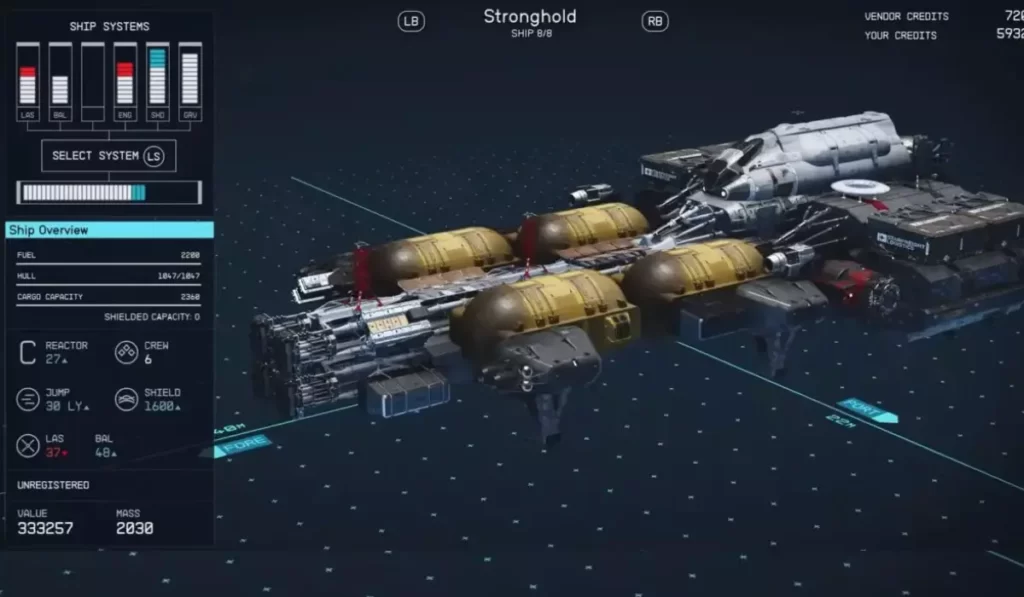 Stronghold Starfield ship